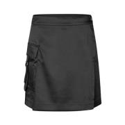 Zwarte Encab Rok met D-ring Envii , Black , Dames