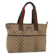 Pre-owned Canvas handbags Gucci Vintage , Beige , Dames