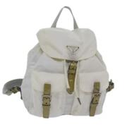 Pre-owned Fabric backpacks Prada Vintage , Beige , Dames