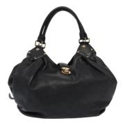 Pre-owned Canvas handbags Louis Vuitton Vintage , Black , Dames