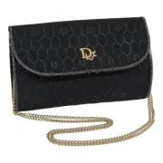 Pre-owned Canvas shoulder-bags Dior Vintage , Black , Dames