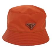 Pre-owned Fabric hats Prada Vintage , Orange , Dames