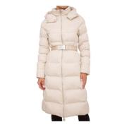 Stijlvolle Polyester Winterjas Elisabetta Franchi , Beige , Dames