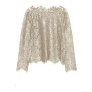 Elegante Kant Blouse in Chateagray Gustav , Beige , Dames