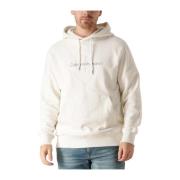 Chenille Monologo Hoodie Calvin Klein , White , Heren