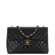 Pre-owned Leather chanel-bags Chanel Vintage , Black , Dames