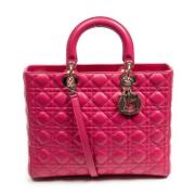 Pre-owned Leather handbags Dior Vintage , Pink , Dames