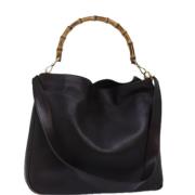 Pre-owned Leather gucci-bags Gucci Vintage , Black , Dames