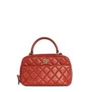 Pre-owned Leather chanel-bags Chanel Vintage , Red , Dames