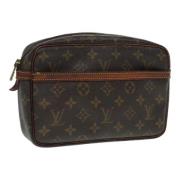 Pre-owned Canvas clutches Louis Vuitton Vintage , Brown , Dames