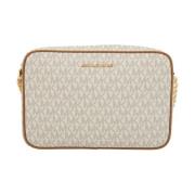 Stijlvolle Crossbody Tas voor Vrouwen Michael Kors , Beige , Dames