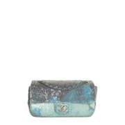 Pre-owned Leather chanel-bags Chanel Vintage , Blue , Dames