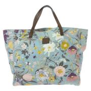 Pre-owned Canvas totes Gucci Vintage , Blue , Dames