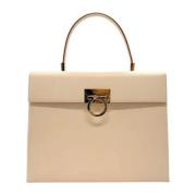 Pre-owned Leather handbags Salvatore Ferragamo Pre-owned , Beige , Dam...