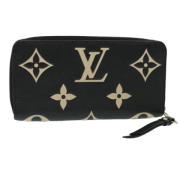 Pre-owned Leather wallets Louis Vuitton Vintage , Black , Dames