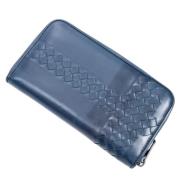 Pre-owned Leather wallets Bottega Veneta Vintage , Blue , Dames