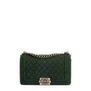 Pre-owned Leather chanel-bags Chanel Vintage , Green , Dames