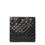 Pre-owned Leather chanel-bags Chanel Vintage , Black , Dames