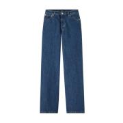 Hoge taille rechte pijp jeans A.p.c. , Blue , Dames