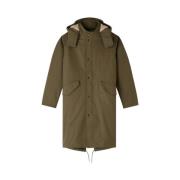 Heren Parka Jas met Capuchon A.p.c. , Green , Heren