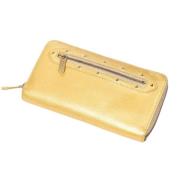 Pre-owned Leather wallets Louis Vuitton Vintage , Yellow , Dames