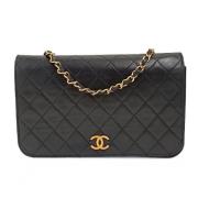 Pre-owned Leather chanel-bags Chanel Vintage , Black , Dames