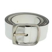 Pre-owned Leather belts Gucci Vintage , White , Dames