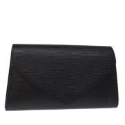 Pre-owned Leather clutches Louis Vuitton Vintage , Black , Dames