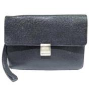 Pre-owned Leather clutches Louis Vuitton Vintage , Black , Heren