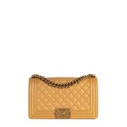 Pre-owned Leather chanel-bags Chanel Vintage , Yellow , Dames