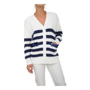 Witte Cardigan Sweater Twinset , Multicolor , Dames