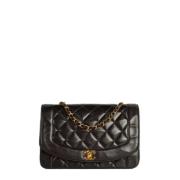 Pre-owned Leather chanel-bags Chanel Vintage , Black , Dames