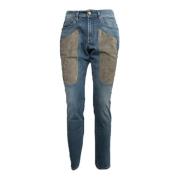 Slim Fit Alcantara Patch Jeans Jeckerson , Blue , Heren