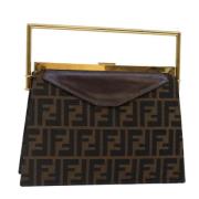 Pre-owned Canvas handbags Fendi Vintage , Yellow , Dames