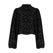 Lange Mouw Top Floor Stijl Harper & Yve , Black , Dames