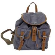 Pre-owned Leather backpacks Prada Vintage , Gray , Dames