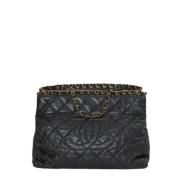 Pre-owned Leather chanel-bags Chanel Vintage , Black , Dames