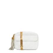 Pre-owned Leather chanel-bags Chanel Vintage , White , Dames