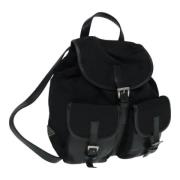 Pre-owned Nylon backpacks Prada Vintage , Black , Dames