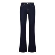 Blauwe Flared Jeans met Love Birds Borduursel Pinko , Blue , Dames