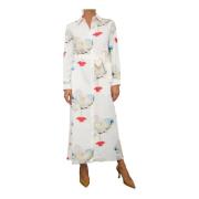 Witte Polyester Jurk voor Vrouwen Marella , Multicolor , Dames