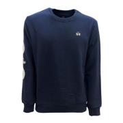 Blauwe Crewneck Sweatshirt met Voorlogo La Martina , Blue , Heren