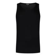 Zwart Mouwloze Top Regular Fit Ermenegildo Zegna , Black , Heren