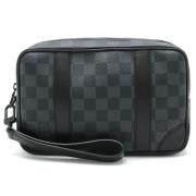 Pre-owned Canvas clutches Louis Vuitton Vintage , Gray , Heren