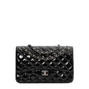 Pre-owned Leather chanel-bags Chanel Vintage , Black , Dames