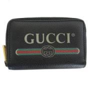 Pre-owned Leather wallets Gucci Vintage , Black , Dames