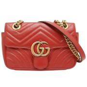 Pre-owned Leather gucci-bags Gucci Vintage , Red , Dames