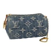 Pre-owned Canvas pouches Louis Vuitton Vintage , Blue , Dames