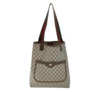 Pre-owned Canvas gucci-bags Gucci Vintage , Beige , Dames