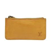 Pre-owned Leather wallets Louis Vuitton Vintage , Yellow , Dames